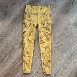 Gymshark Yellow Camouflage Leggings